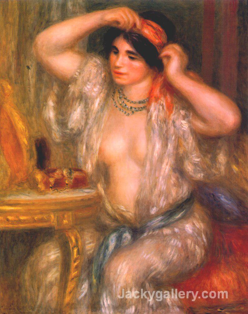 Gabrielle at the mirror by Pierre Auguste Renoir paintings reproduction